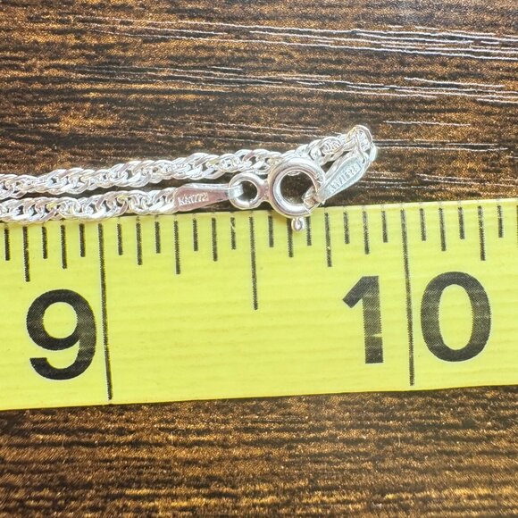 VTG Solid Sterling Silver 925 Twisted Cable Chain Necklace Size 19.5" Length - Picture 10 of 11